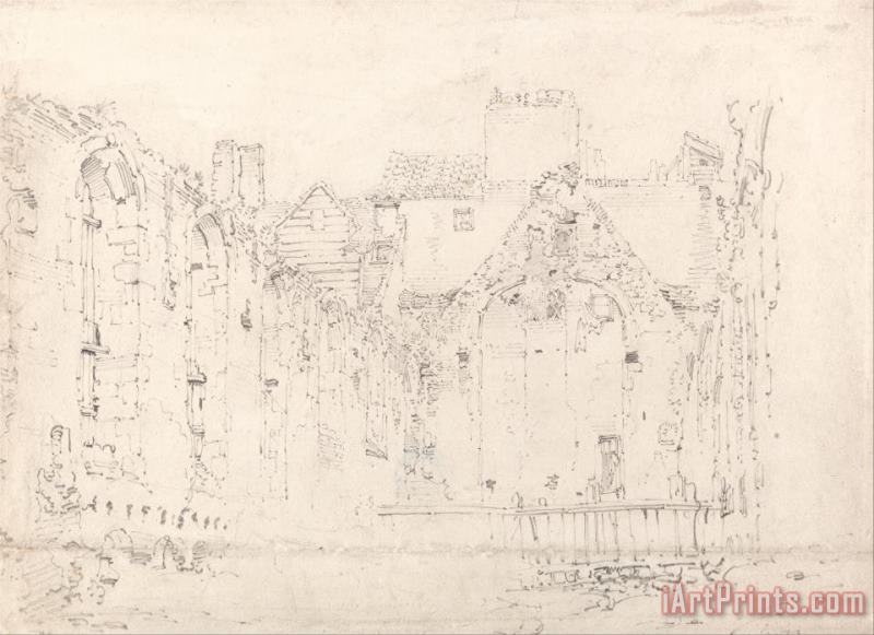 Ruins of Savoy Palace painting - Thomas Girtin Ruins of Savoy Palace Art Print