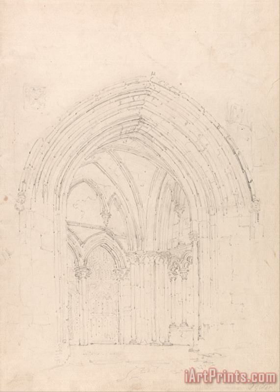 Thomas Girtin St. Alban's Cathedral, Hertfordshire 2 Art Print