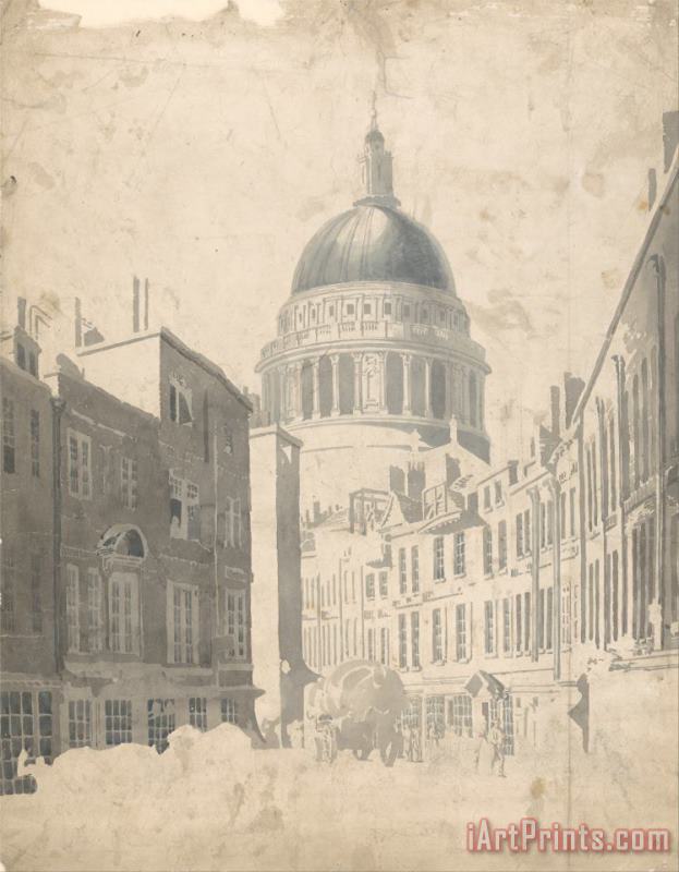 St. Paul's Cathedral, From St. Martin's Le Grand, London painting - Thomas Girtin St. Paul's Cathedral, From St. Martin's Le Grand, London Art Print
