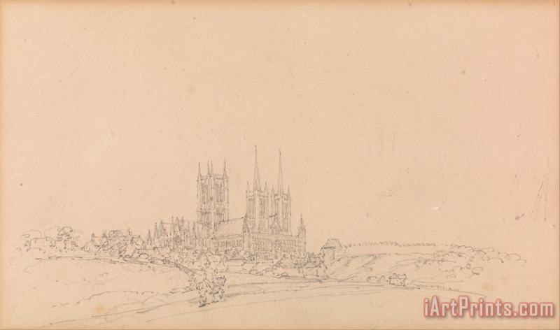 Thomas Girtin View of Lincoln Cathedral Art Print