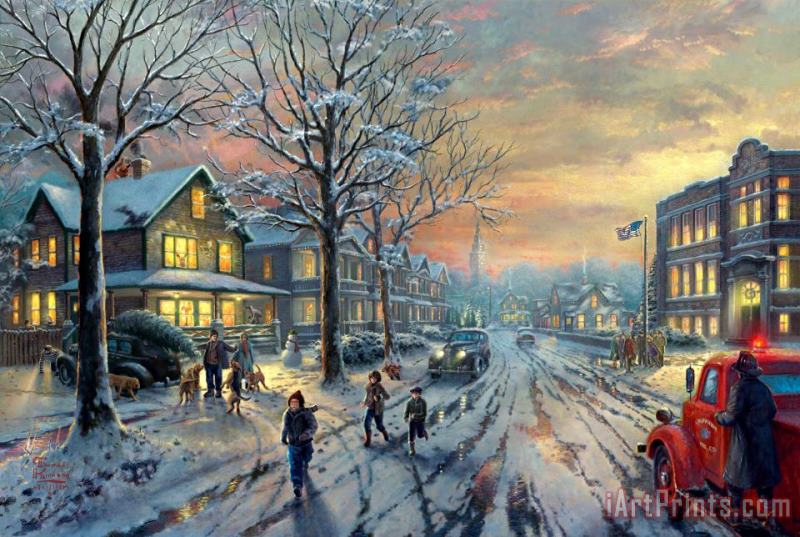 A Christmas Story painting - Thomas Kinkade A Christmas Story Art Print