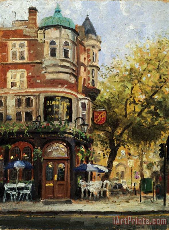 Thomas Kinkade Bloomsbury Cafe Art Painting