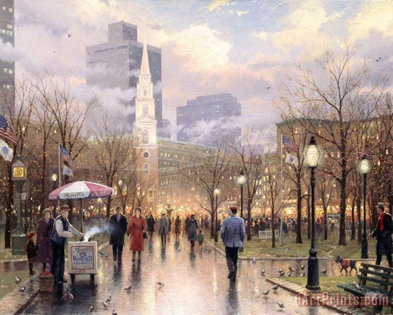 Thomas Kinkade Boston Art Painting