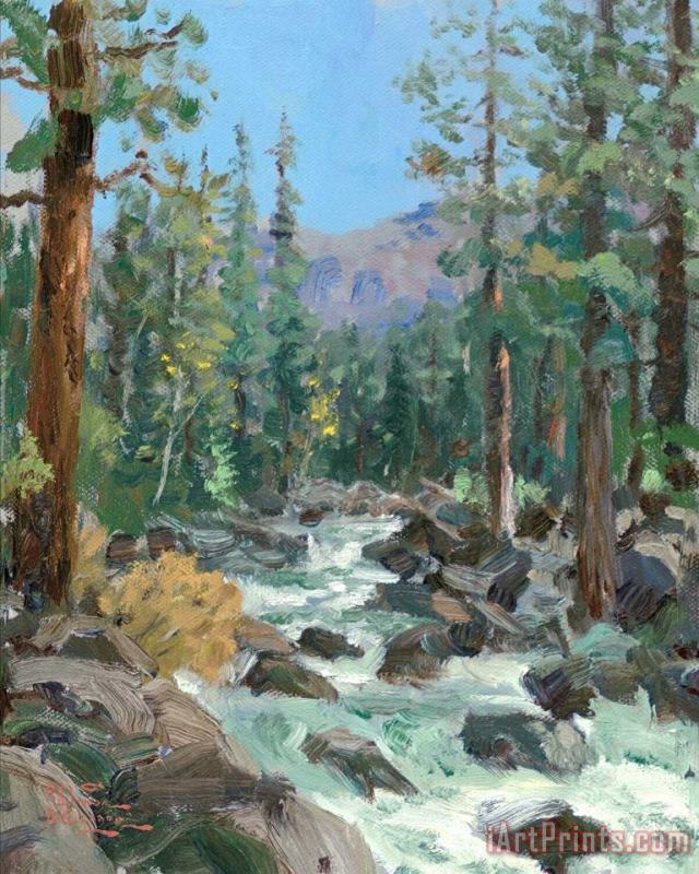 Thomas Kinkade High Country River Art Painting