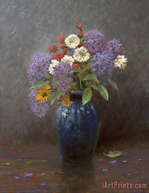 Thomas Kinkade Lilac Bouquet Art Painting
