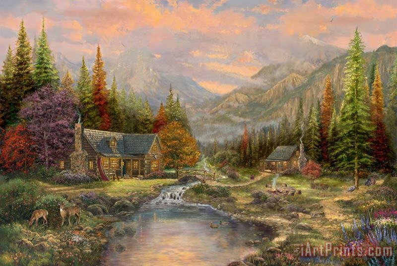 Thomas Kinkade Sierra Paradise Art Painting