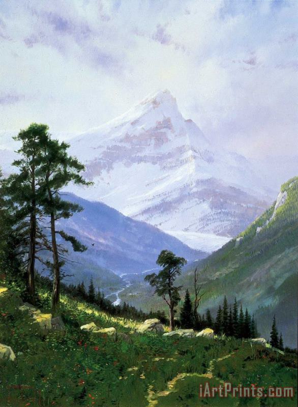 Spring in The Alps painting - Thomas Kinkade Spring in The Alps Art Print