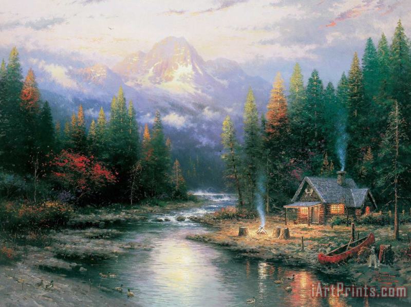 Thomas Kinkade The End of a Perfect Day Ii Art Painting