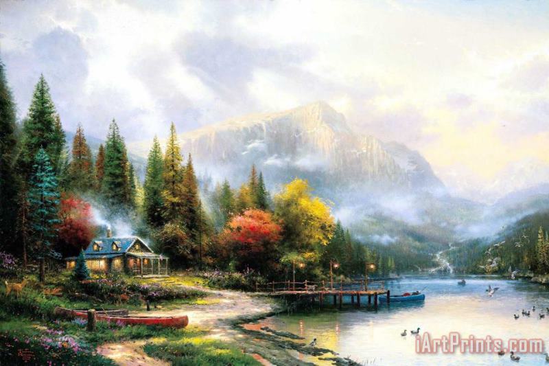 Thomas Kinkade The End of a Perfect Day Iii Art Painting