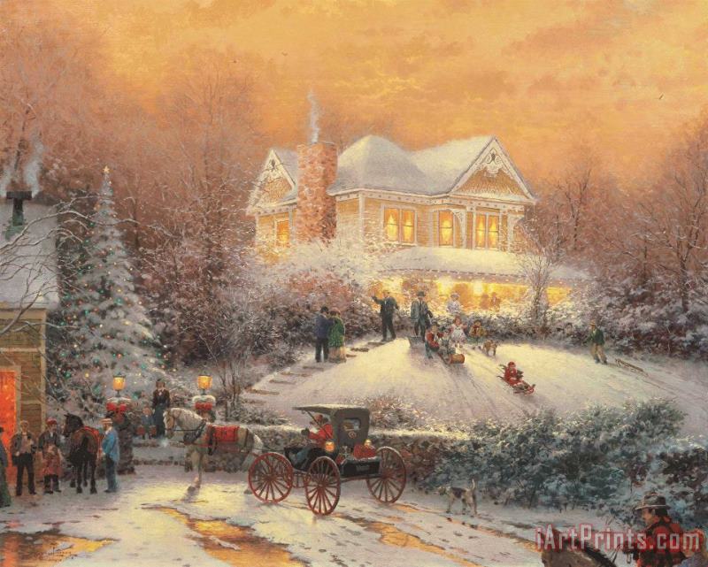Thomas Kinkade Victorian Christmas Ii Art Painting