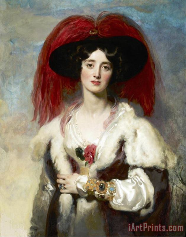 Julia, Lady Peel painting - Thomas Lawrence Julia, Lady Peel Art Print