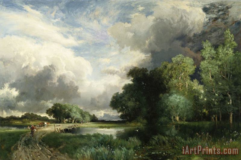 Thomas Moran Approaching Storm Clouds Art Painting