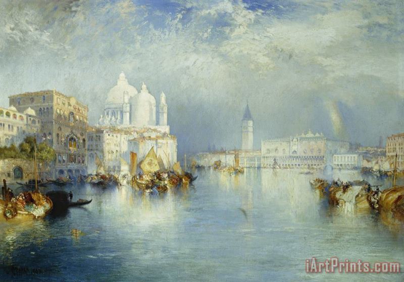 Grand Canal Venice painting - Thomas Moran Grand Canal Venice Art Print