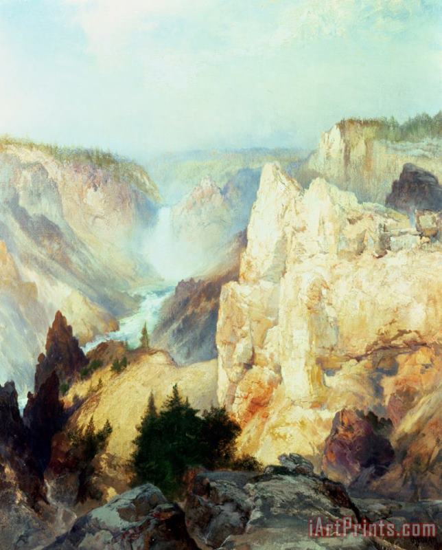 Grand Canyon of the Yellowstone Park painting - Thomas Moran Grand Canyon of the Yellowstone Park Art Print
