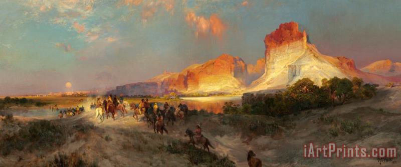 Thomas Moran Green River Cliffs Wyoming Art Painting