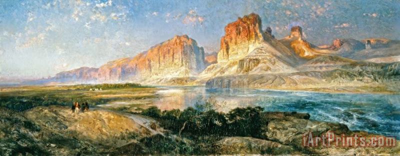 Nearing Camp on The Upper Colorado River painting - Thomas Moran Nearing Camp on The Upper Colorado River Art Print