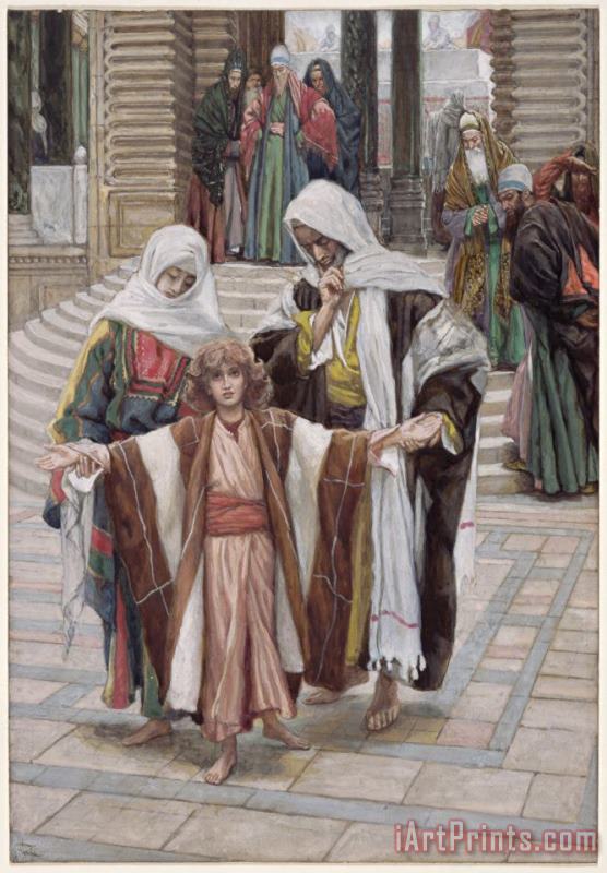 Jesus Found in the Temple painting - Tissot Jesus Found in the Temple Art Print