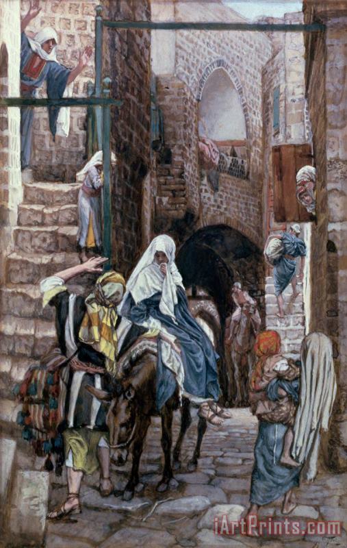 Tissot Saint Joseph Seeks Lodging in Bethlehem Art Painting
