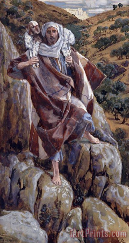 The Good Shepherd painting - Tissot The Good Shepherd Art Print