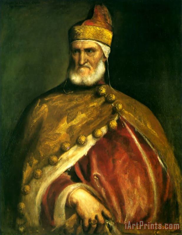Titian Portrait of Doge Andrea Gritti Art Painting
