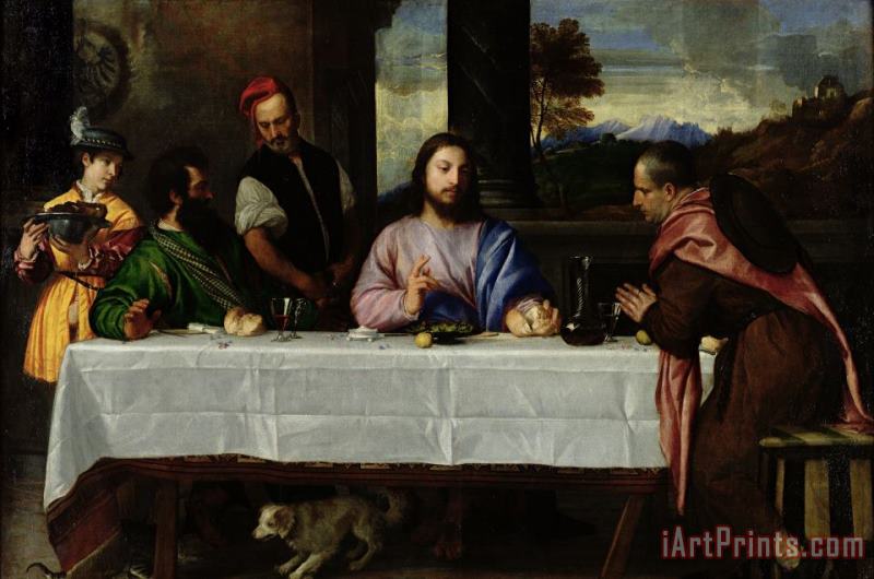Titian The Supper at Emmaus Art Print