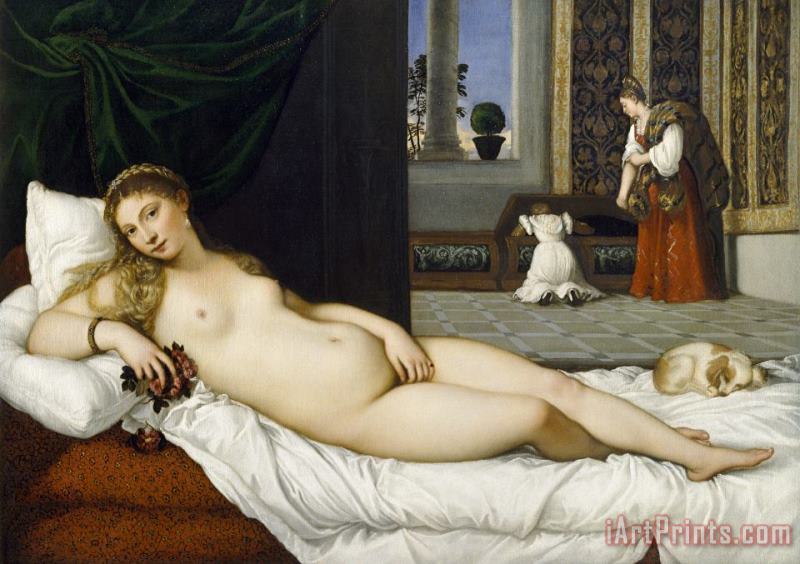 Tiziano Vecellio Venus of Urbino before 1538 Art Painting