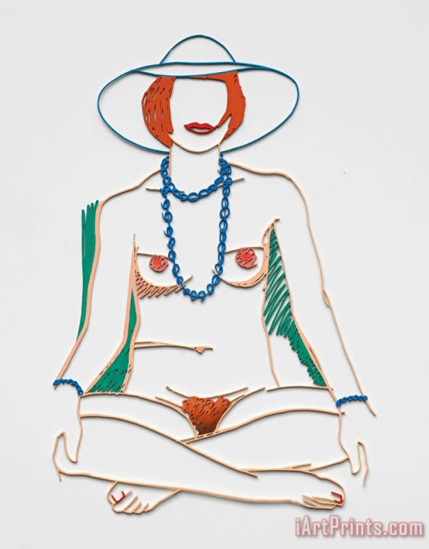 Tom Wesselmann Monica Cross Legged with Beads, 2004 Art Print