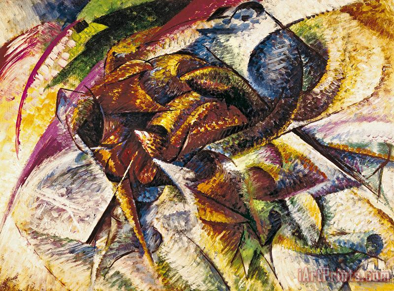 Umberto Boccioni Dynamism of a Cyclist Art Painting