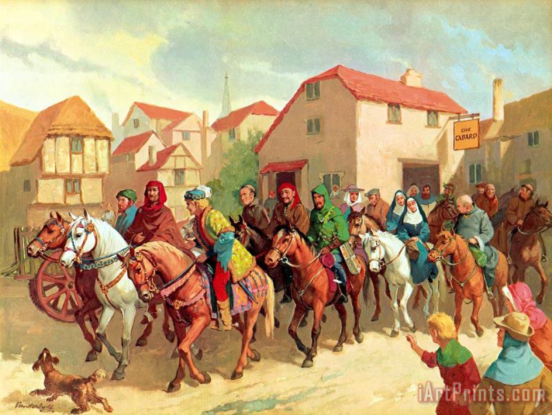 van der Syde Chaucer's Pilgrims Art Painting