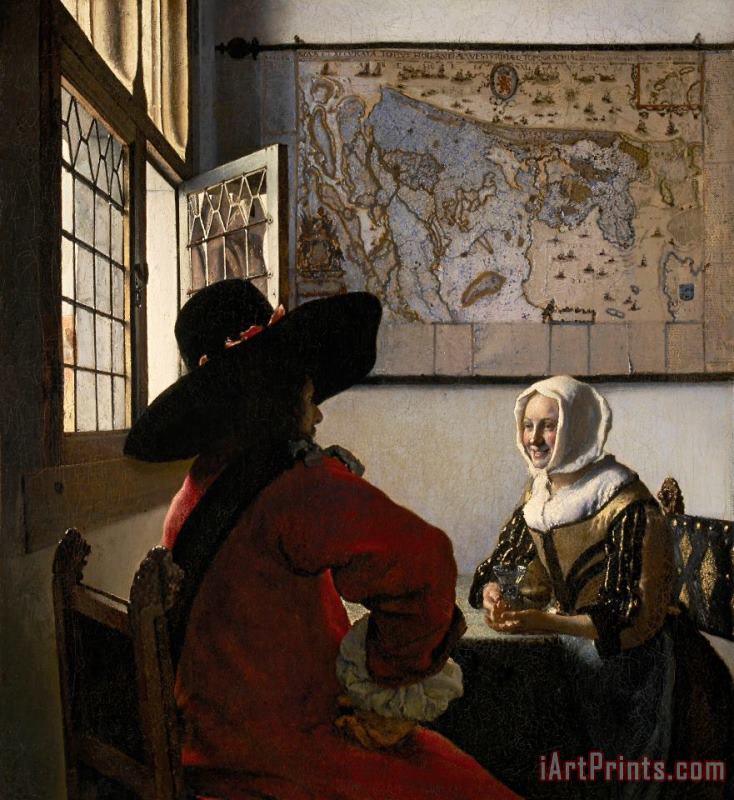 Vermeer Amorous Couple Art Painting