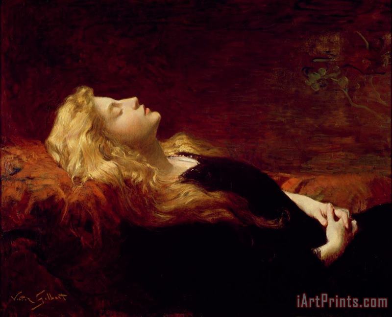 Resting painting - Victor Gabriel Gilbert Resting Art Print