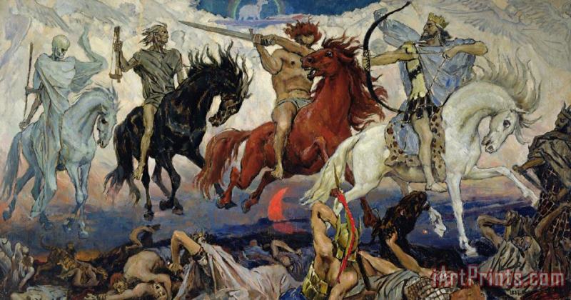 Victor Mikhailovich Vasnetsov The Four Horsemen of the Apocalypse Art Print