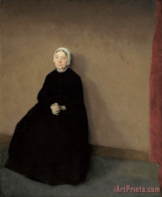 Vilhelm Hammershoi An Old Woman Art Painting