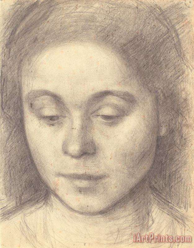 Portrait of Ida, The Artist's Wife painting - Vilhelm Hammershoi Portrait of Ida, The Artist's Wife Art Print