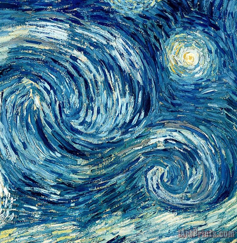Vincent Van Gogh Detail of The Starry Night Art Print