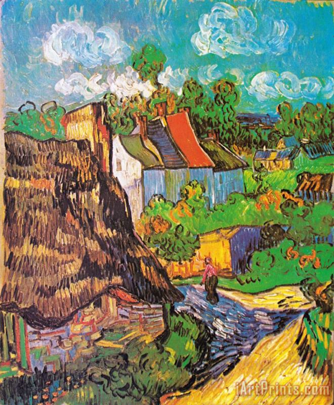 Houses at Auvers painting - Vincent van Gogh Houses at Auvers Art Print