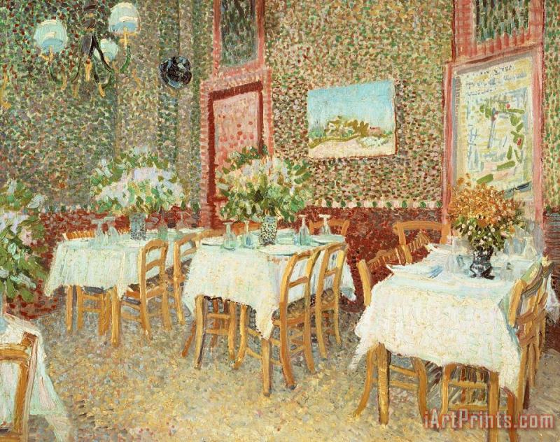 Vincent van Gogh Interior Of Restaurant Art Print