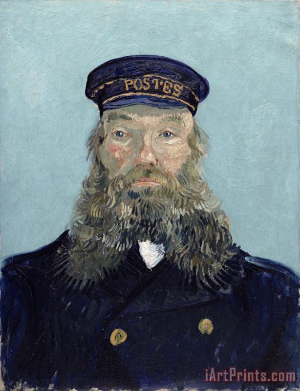 Portrait of Postman Roulin painting - Vincent van Gogh Portrait of Postman Roulin Art Print