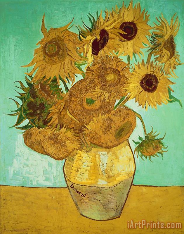 Vincent Van Gogh Sunflowers Art Painting