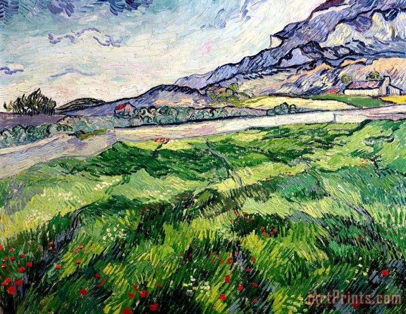 Vincent van Gogh The Green Wheatfield behind the Asylum Art Painting