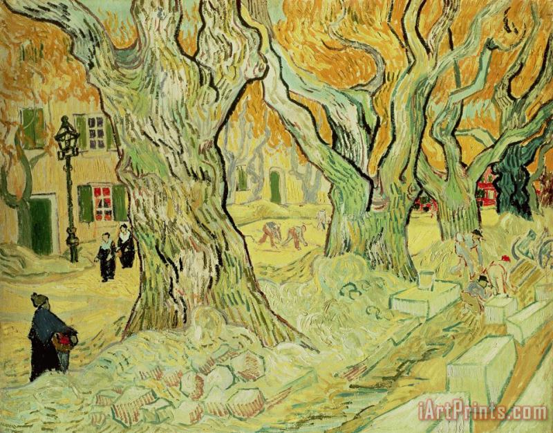 Vincent van Gogh The Road Menders Art Painting