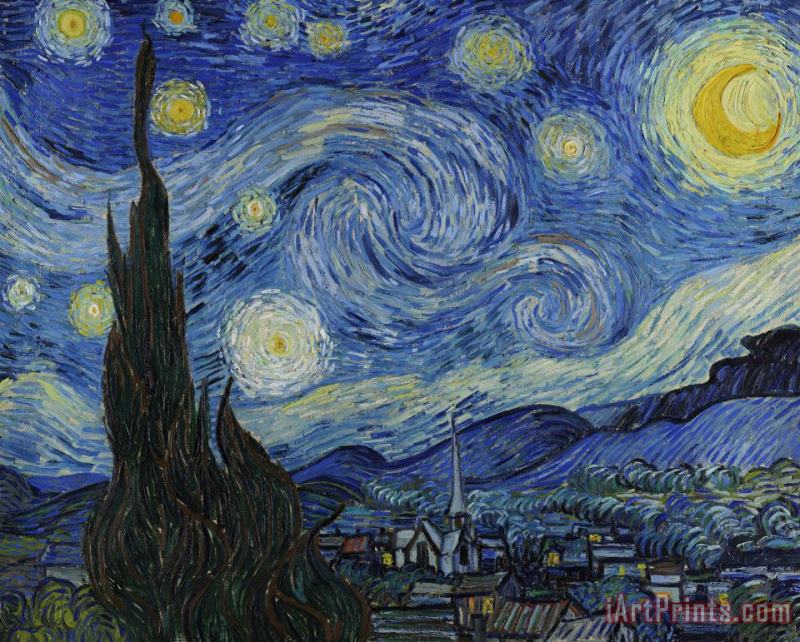 The Starry Night painting - Vincent van Gogh The Starry Night Art Print