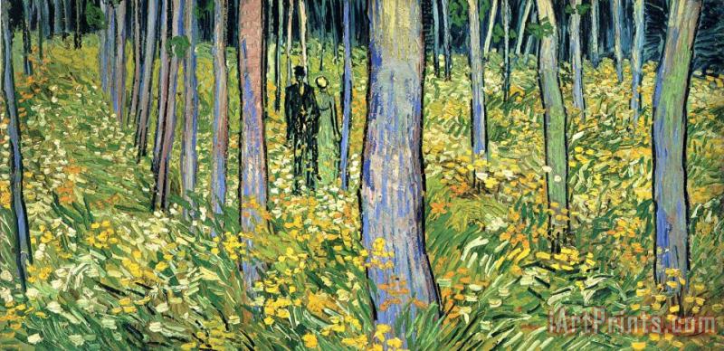 Undergrowth with Two Figures painting - Vincent van Gogh Undergrowth with Two Figures Art Print