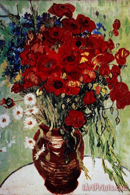 Vase Avec Marguerites painting - Vincent van Gogh Vase Avec Marguerites Art Print