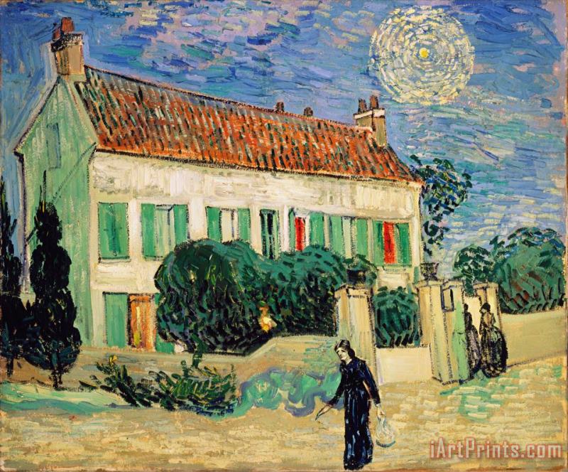 Vincent van Gogh White House at Night Art Painting