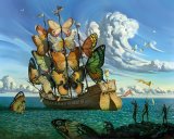 Vladimir Kush - Departure of The Winged Ship painting