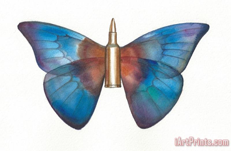 Vladimir Kush Morpho Bullet Butterfly Art Painting