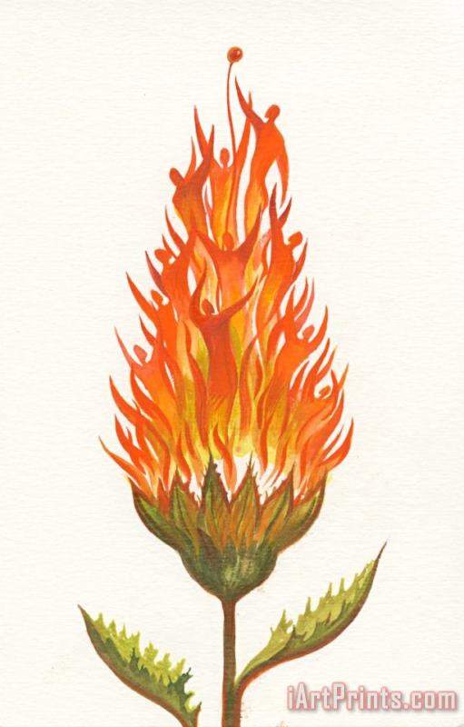 Olympic Torch Plant painting - Vladimir Kush Olympic Torch Plant Art Print