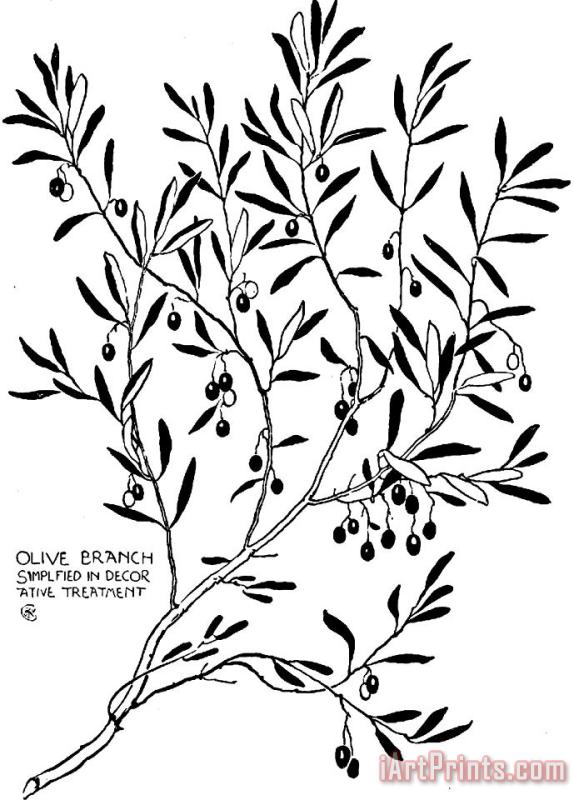 Walter Crane Olive Branch Simplified In Decor Art Print