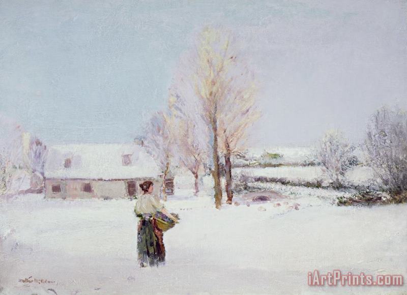 Walter McAdam Walk through the Snow Art Painting
